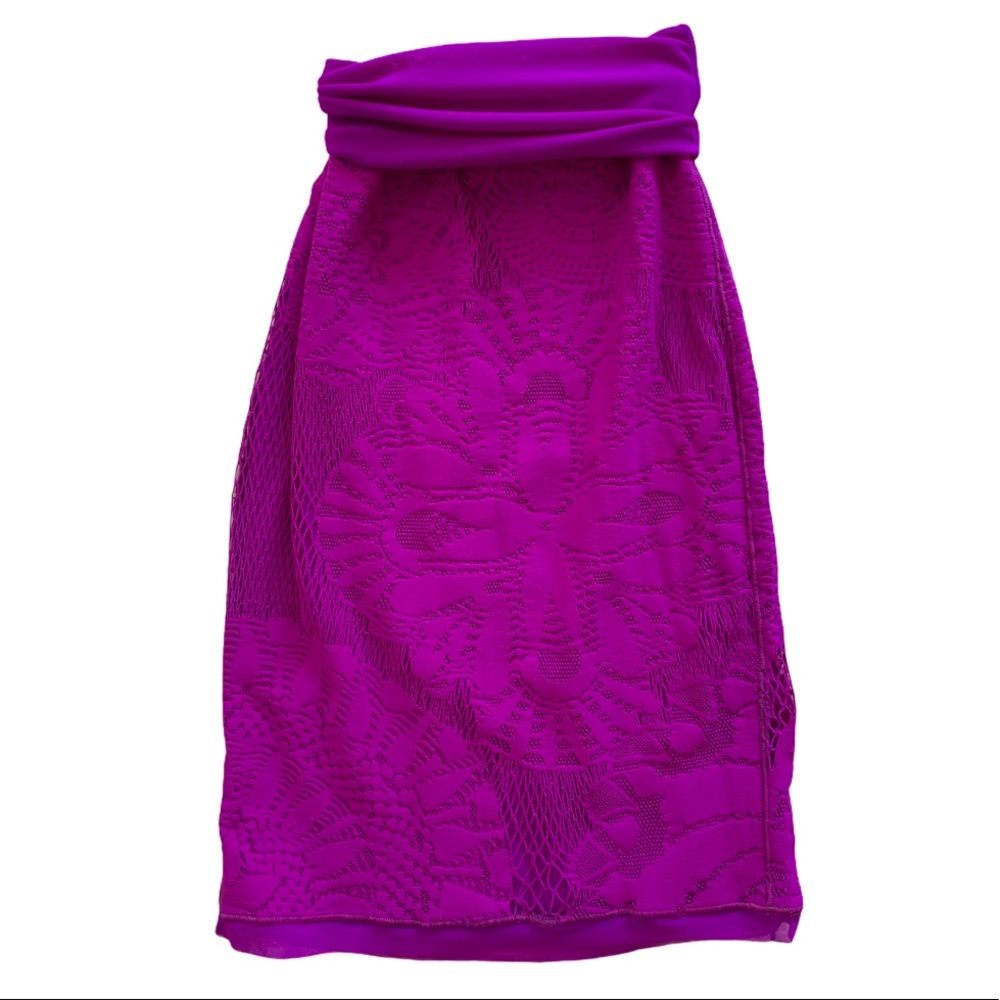 Jean Paul gaultier mesh net purple skirt size XS